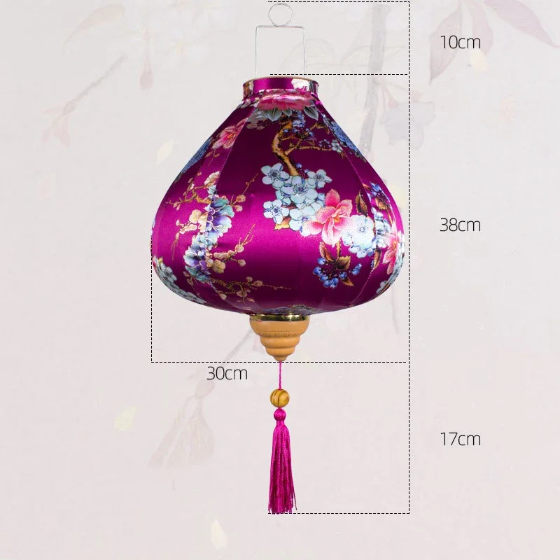 30 cm pioenroos bloemmotief midden herfst lantaarn Vietnam Chinese retro zijden lantaarns voor nieuwjaarsfeest bruiloft hangend decor