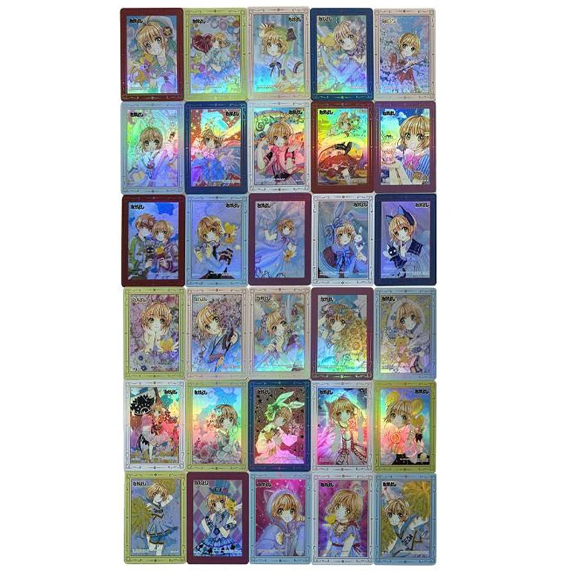30pcs/set Cardcaptor Sakura KINOMOTO SAKURA DIY self-made Color Flash Card Anime Game Collection Card Gift Toy 63*88mm
