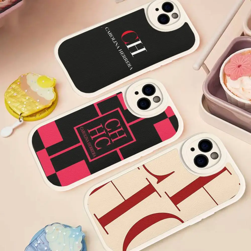 

C-CarolinaS Fashion H-HerreraS Leather Phone Case For IPhone 16 15 14 17 Pro Max 11 12 Mini Plus Soft Shell