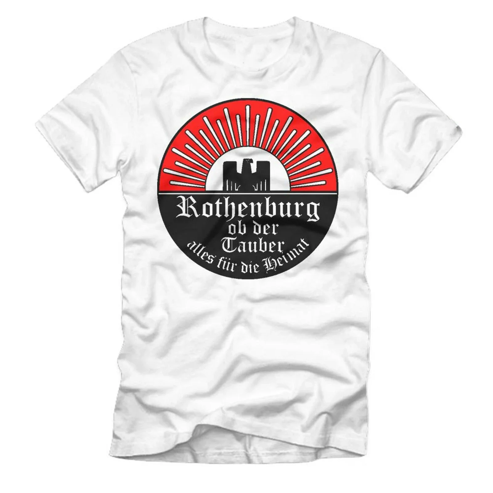 Rothenburg Ob Der Tauer Mittelfränkische Kleinstadt Ansbach Liebe TShirt  Men's 100% Cotton Casual T-shirts Loose Top Size S-3XL