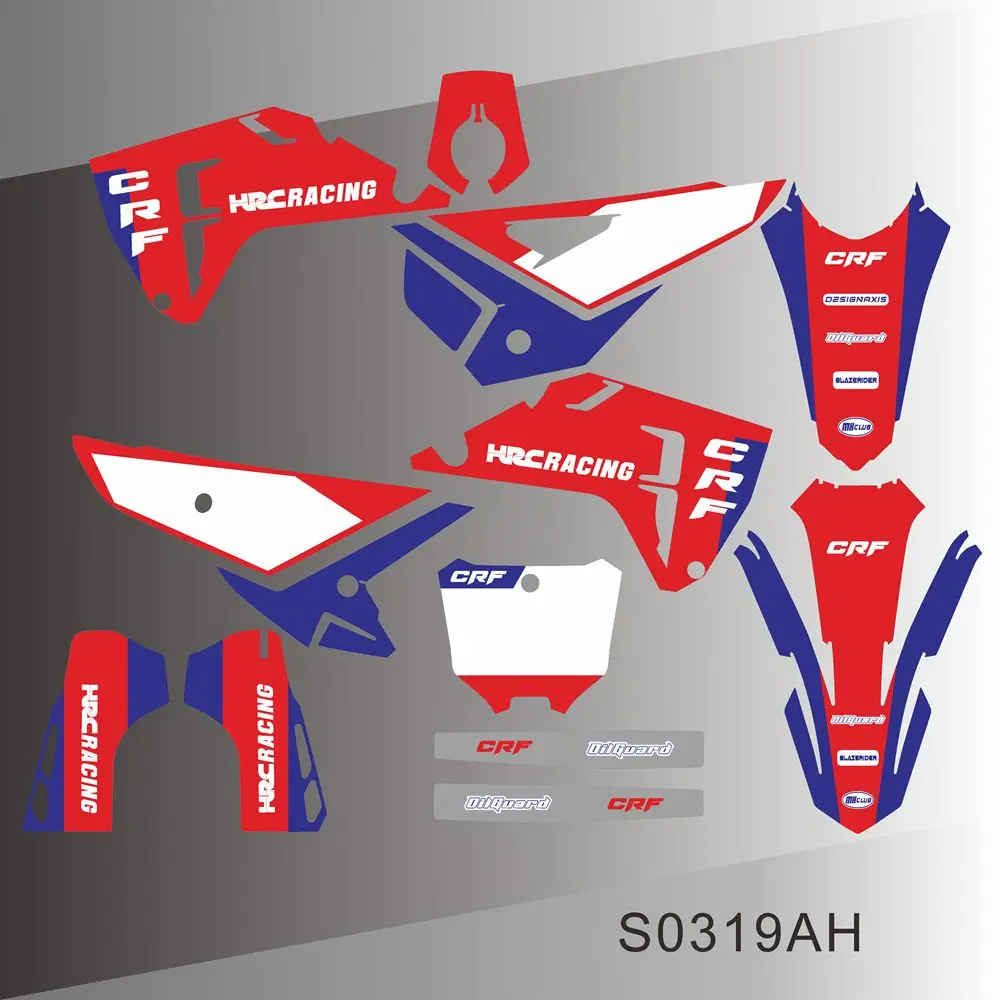Per Honda CRF250R CRF 250R 2025 2026 CRF450R CRF 450R 2025 2026 Grafica completa Decalcomanie Adesivi Moto Sfondo