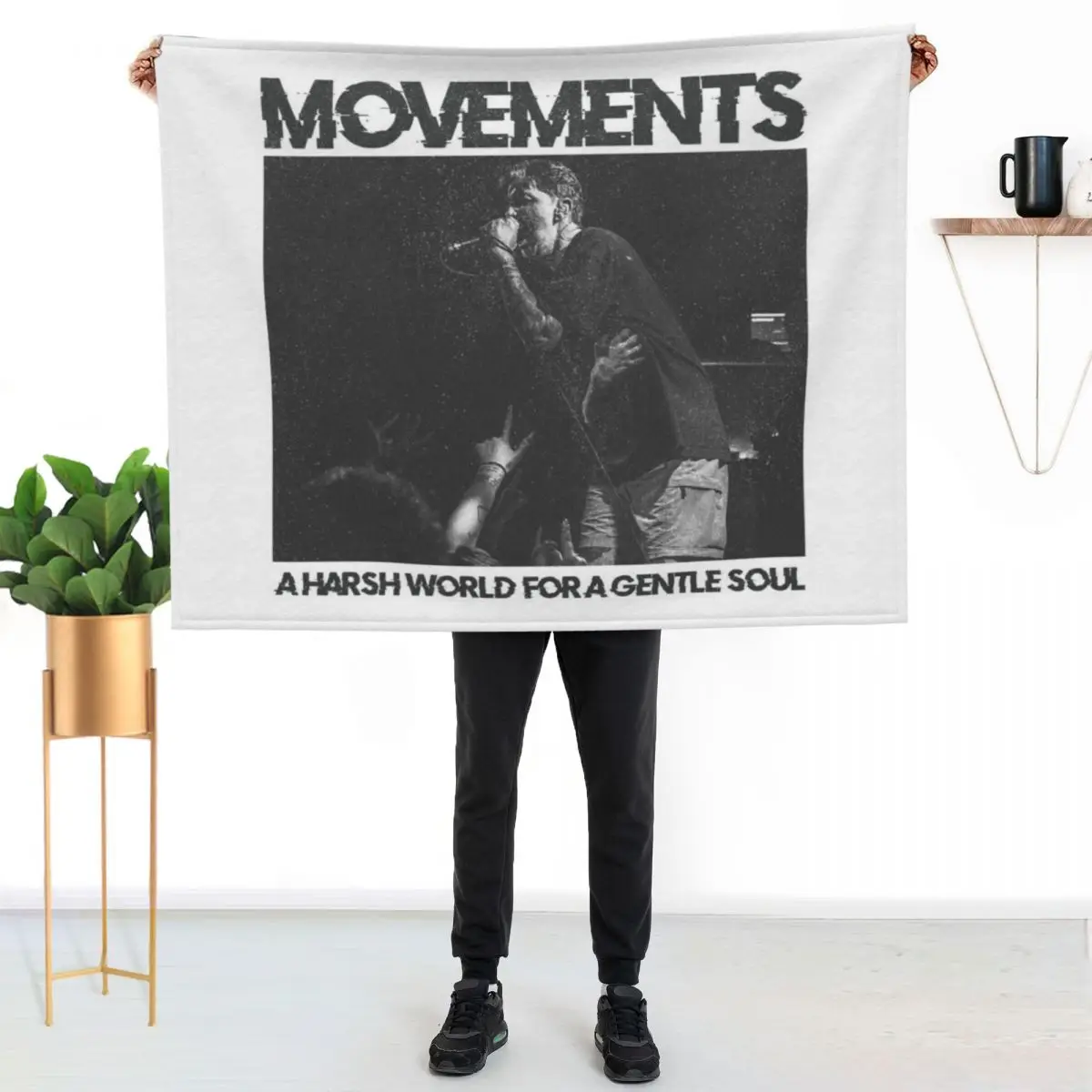 Movements - A Harsh World For a Gentle Soul - Living Apology Throw Blanket Cute Stuffeds Retros blankets and throws Blankets