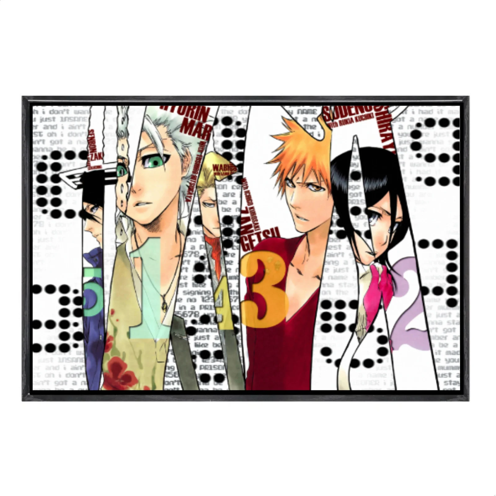 

Японская манга, многоразмерный холст, постер в двойной рамке, настенное искусство, домашний декор отбеливателя для гостиной, спальни