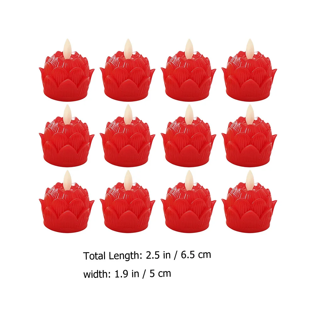 

Flameless Led Candles Lamp Flickering Electric Lights For Wedding Party Garden Decoration Indoor Outdoor Lotus Shaped
