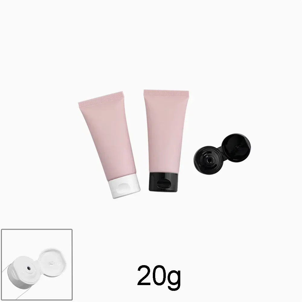 

20 мл косметический солнцезащитный крем, тональный крем, лосьон, образец многоразового использования, контейнер для сжимаемых трубок, 20 г, пустая матовая розовая мягкая бутылка