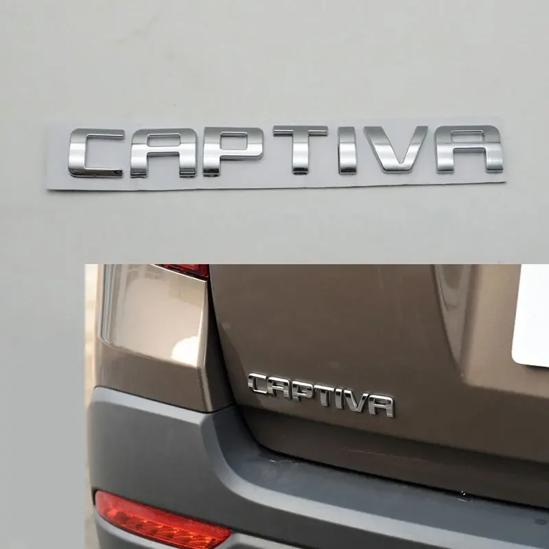 For Captiva Rear Trunk Tailgate Emblem Car Badge Logo Sticker Decal Nameplate