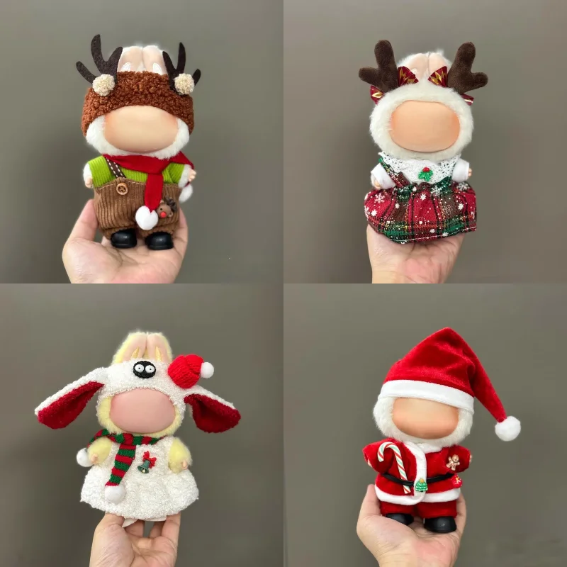 

Мини-плюшевая кукла, аксессуары для одежды для коллекционной фигурки, кукла Санта-Клауса, рождественское праздничное платье, подарок для коллекционера (только одежда)