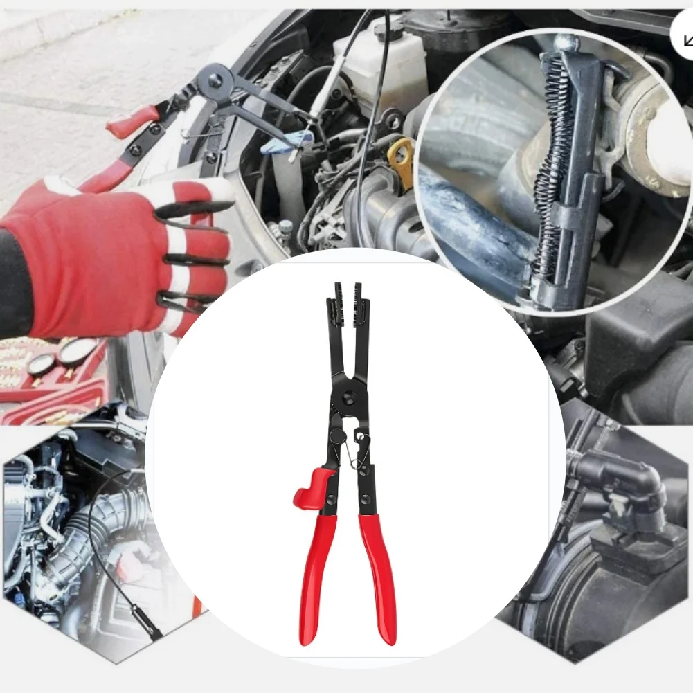 Toothed Tube Bundle Clamp Pliers Tool for Removing and Installing Hose Clamps on Water Oil Air Conditioning Pipes