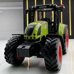 Diecast Metal 1:32 Agricultural Tractor Model Sound and Light Children Boys Toy Car Transport Model Collection Voiture Miniature