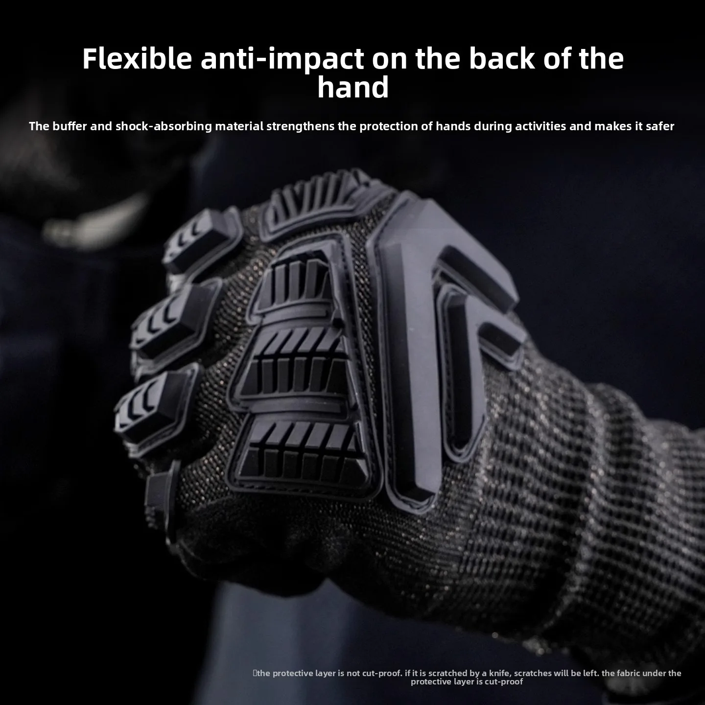 Level 5 Full Hand Cut-Resistant Gloves with Wear-Resistant TPR Patches, Touchscreen Compatibility, Slip Resistance, Cut Resistan