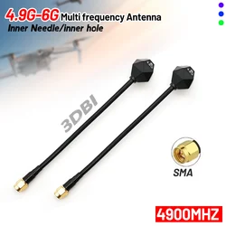4.9G 5.8G 6GHZ FPV Antenna RHCP SMA 3dBi Gain Omnidirectional 4900MHZ 15CM for Model drone FPV Long Range image Transmission