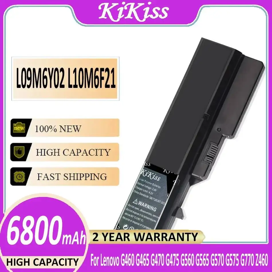 

Laptop Battery L09M6Y02 L10M6F21 L09S6Y02 L09L6Y02 6800Mah For Lenovo G460 G465 G470 G475 G560 G565 G570 G575 G770 Z460