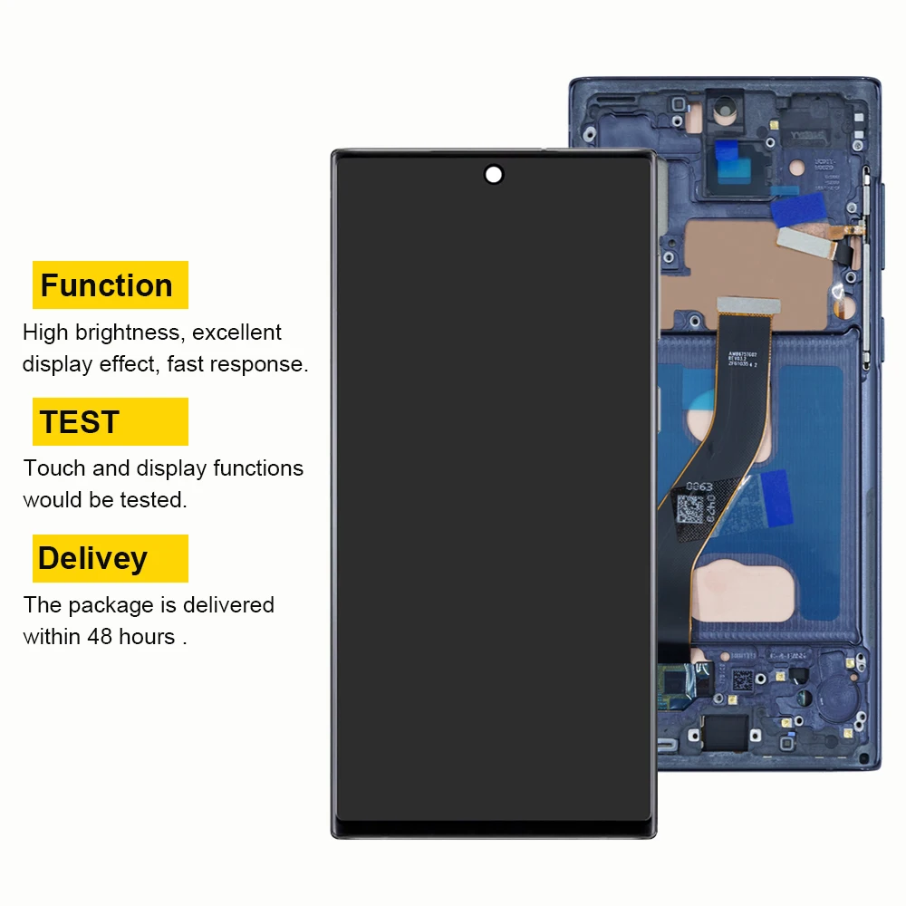 Screen For Samsung Note10 N970N N970F N970U LCD Display Touch Screen Digitizer with Frame For Samsumg Galaxy Note 10 Replacement