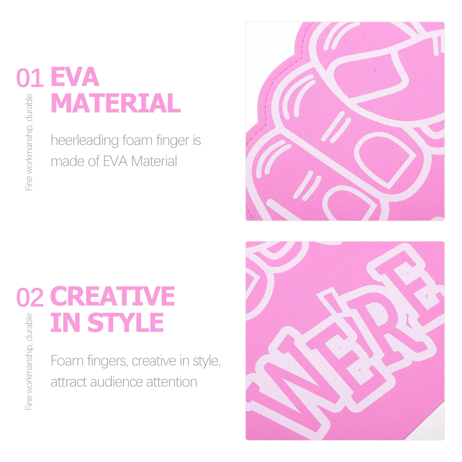 

Набор из 3-х пенных пальцев для рук, реквизит для чирлидинга, сувениры для спортивных фанатов, легкие пальцы из пены EVA, подарки для болельщиков