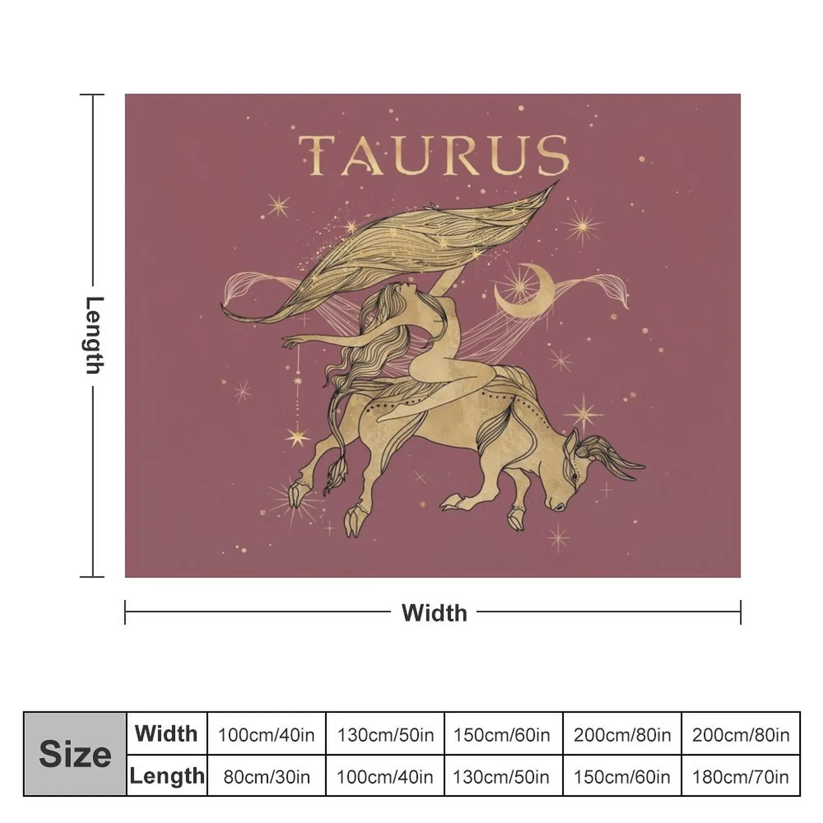 Taurus zodiac woman Throw Blanket cosplay anime Personalized Gift Blankets