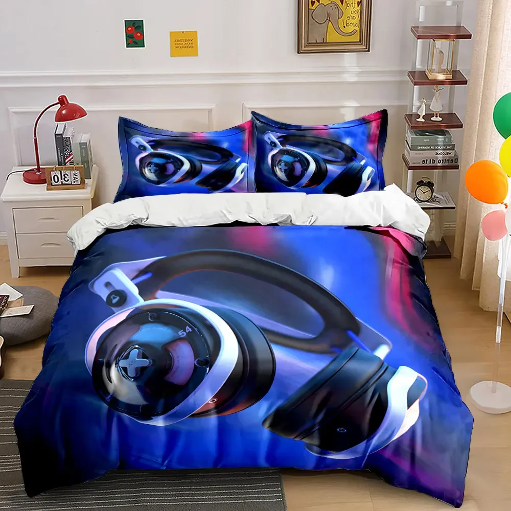 

"Gaming Headset Stereo Sound Set" Multiple sizes kid's and adults' bedroom Exquisite 3PC bedding set, gift