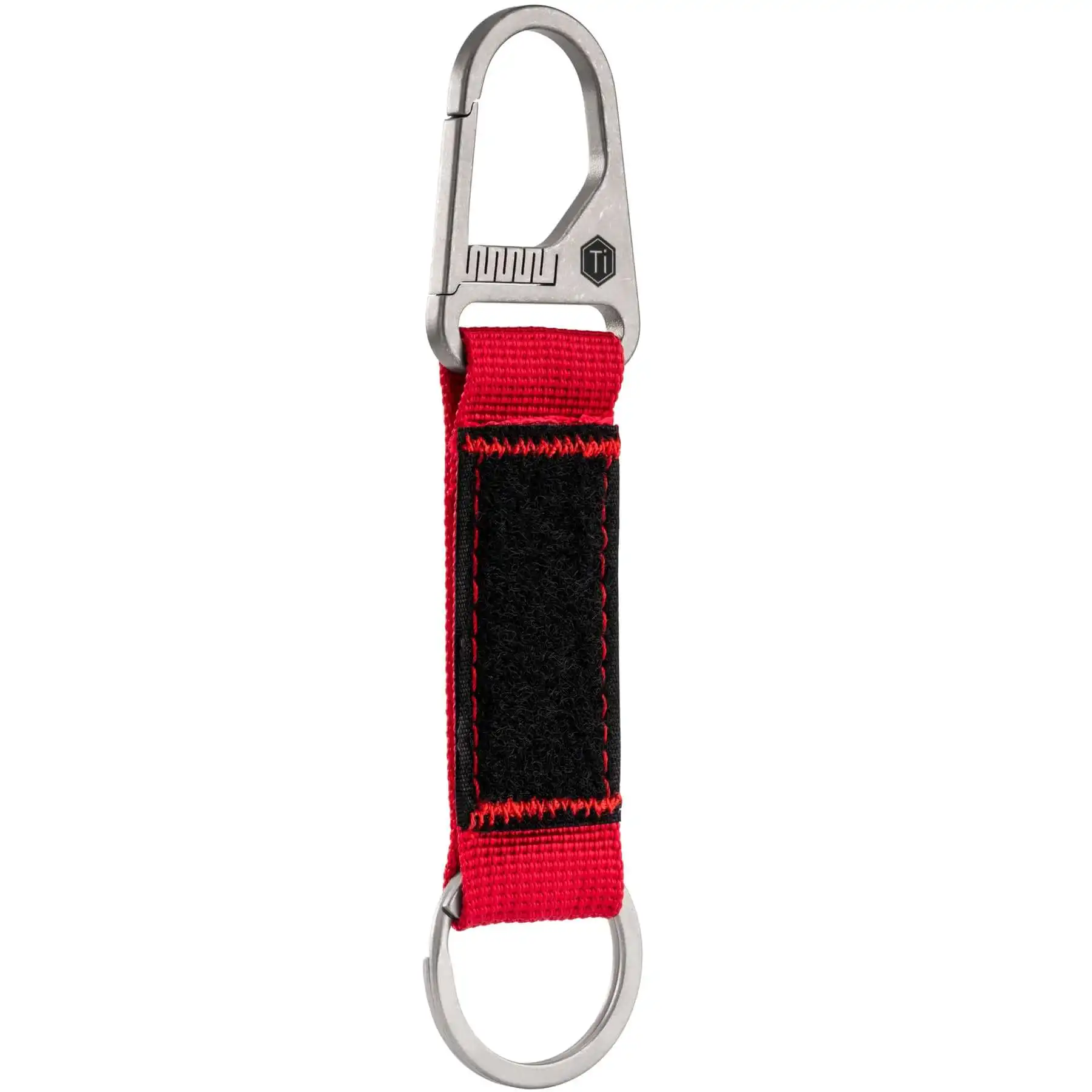 

KeyUnity Titanium Carabiner Keychain Nylon Webbing Molle Clip with Hook