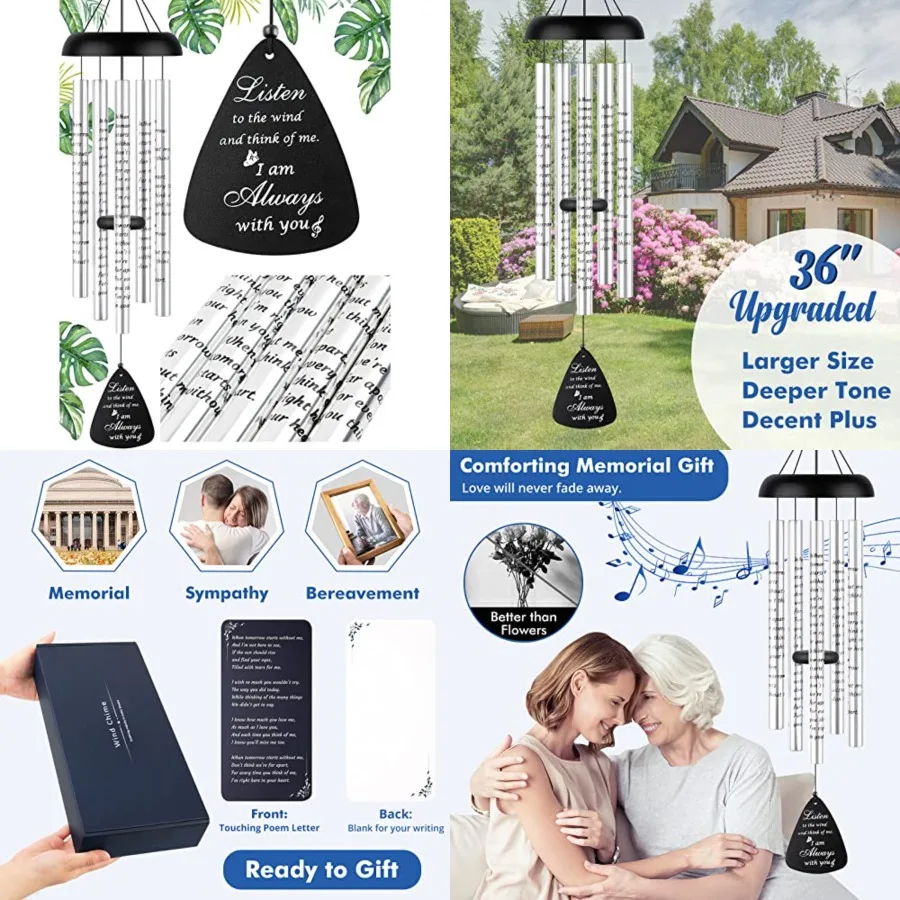 

Sythy ft Wd hs fr utsd 36'' r r Wd hs fr ss f vd, Bereavement Gifts Wdchimes Memory of Loved One, Mother/Mom/Father, Condolence