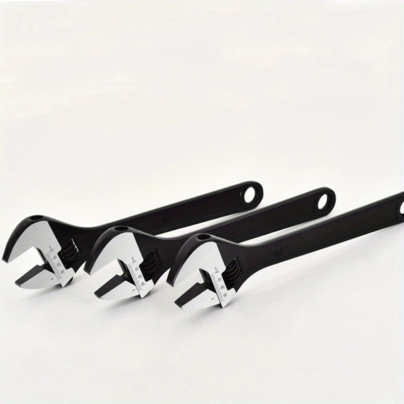 6 8 10 12 بوصة مجموعة مفاتيح قابلة للتعديل مقاومة للتآكل بلمسة نهائية من أكسيد الأسود لإصلاحات السباكة المنزلية للسيارات