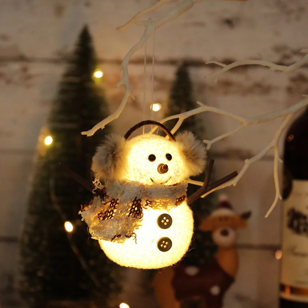 

2Pcs Glow Snowman Hanging Decorations Xmas Snowman Pendants Christmas Tree Ornaments Christmas Festive Decor Xmas Tree Pendant
