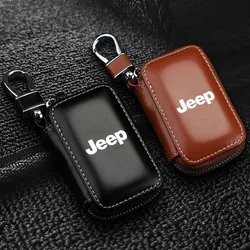 Metal Leather Keychain Auto Emblem Keyrings Accessorie Car Styling For Jeep Wrangler Renegade Wrangler JL Gladiator Grand Auto