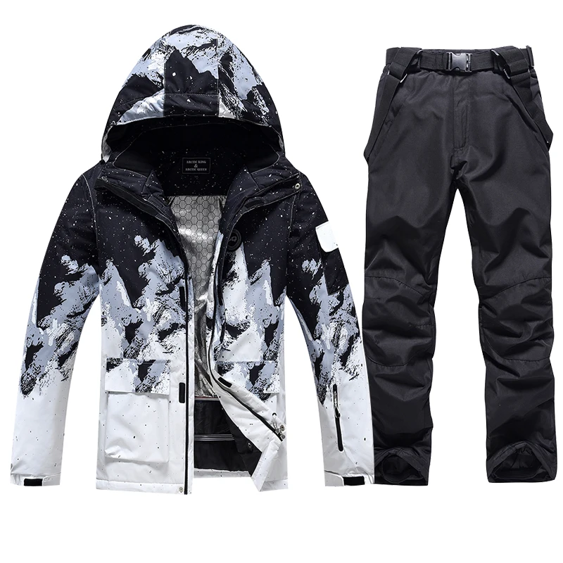 Ski Suit for Men Winter Warm Waterproof Outdoor Sports Snow Jackets and Pants Male Hot Ski Equipment Snowboard Jacket Trousers