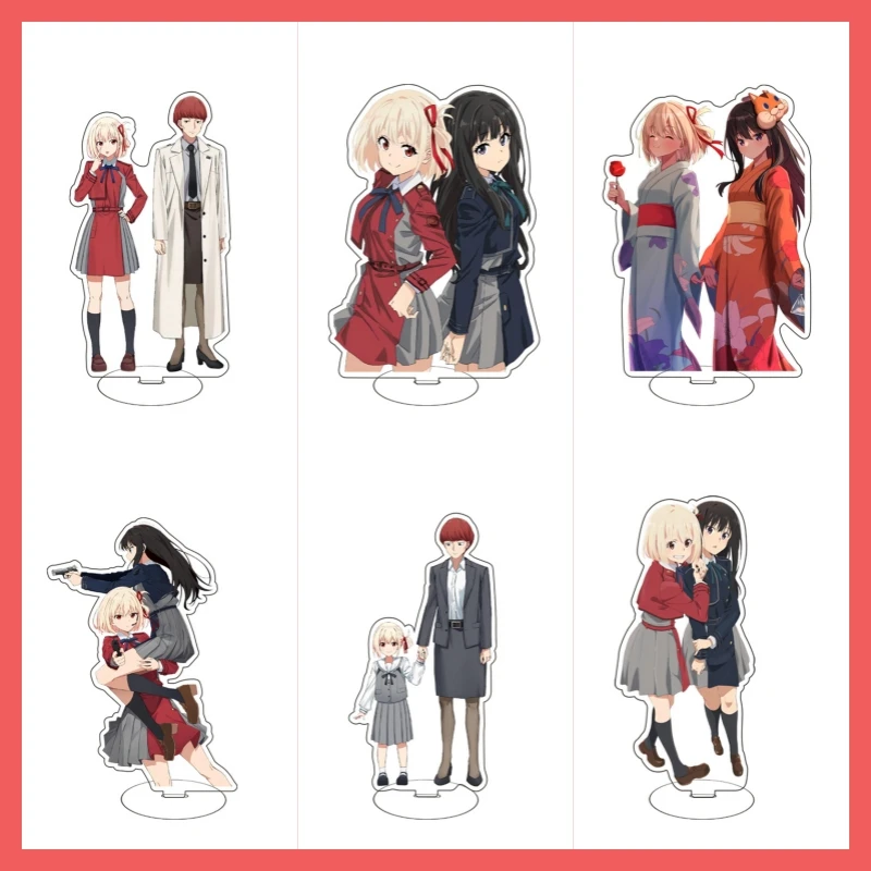 

Lycoris Recoil Inoue Takina Nishikigi Chisato Kurumi Double-person series Acrylic Figure Stand Model Plate Room Ornaments Gifts