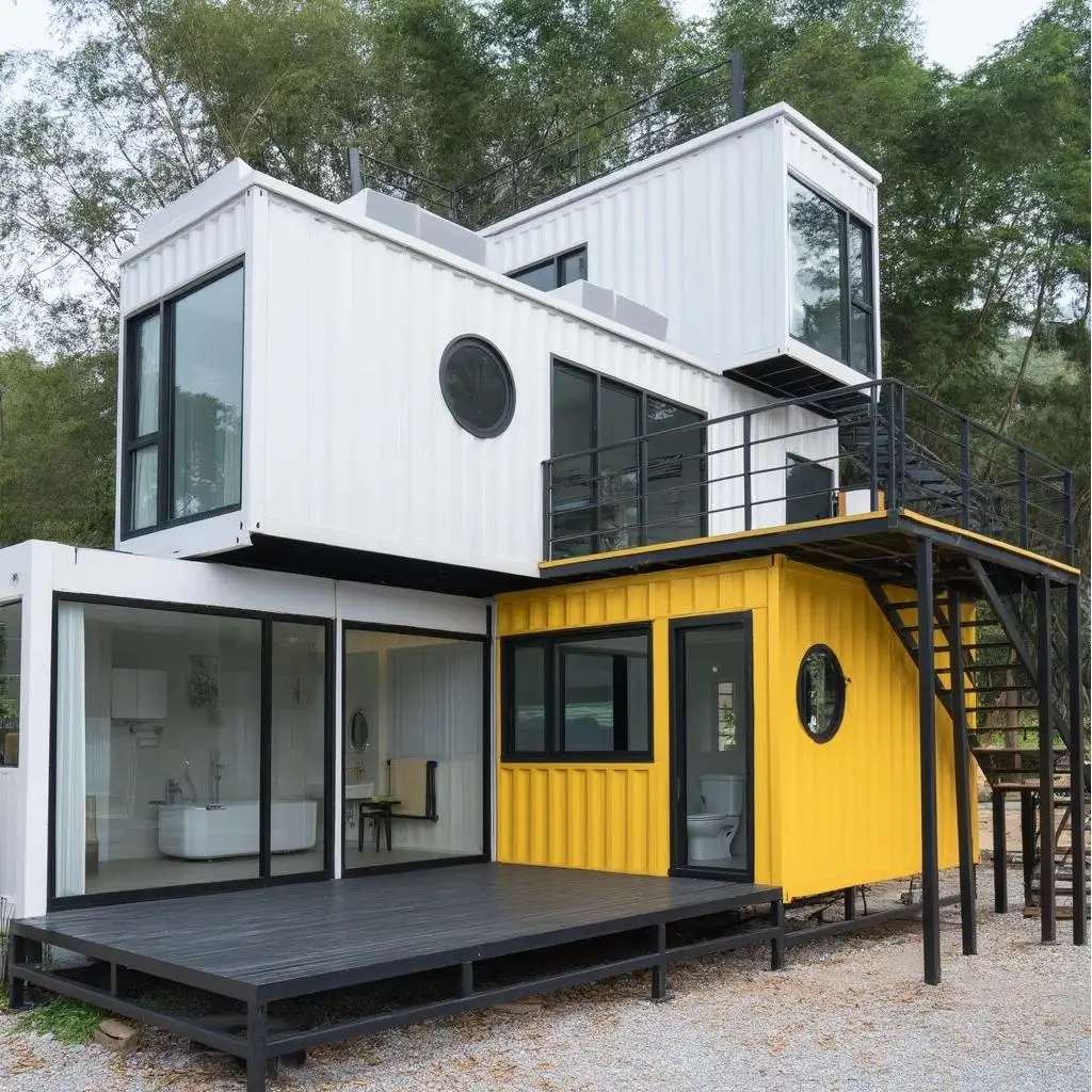 Modern Prefabricated Container Shop Street Food Container House for Outdoor Shop Cafe Restaurant Office with Bathroom Kitchen