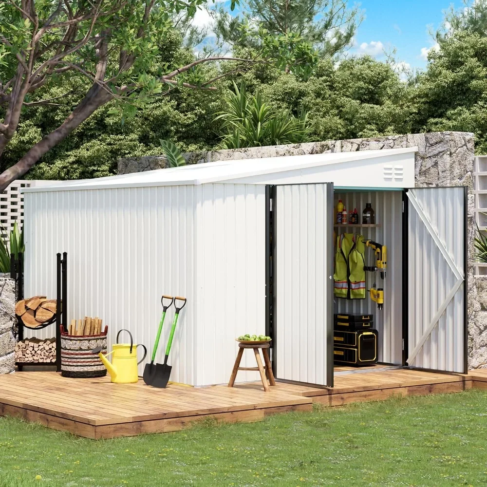 Fashion High Quality Leisure Large Outdoor Metal Wall Side Bike Shed & Outdoor Storage, Shed Lean To Garden Storage