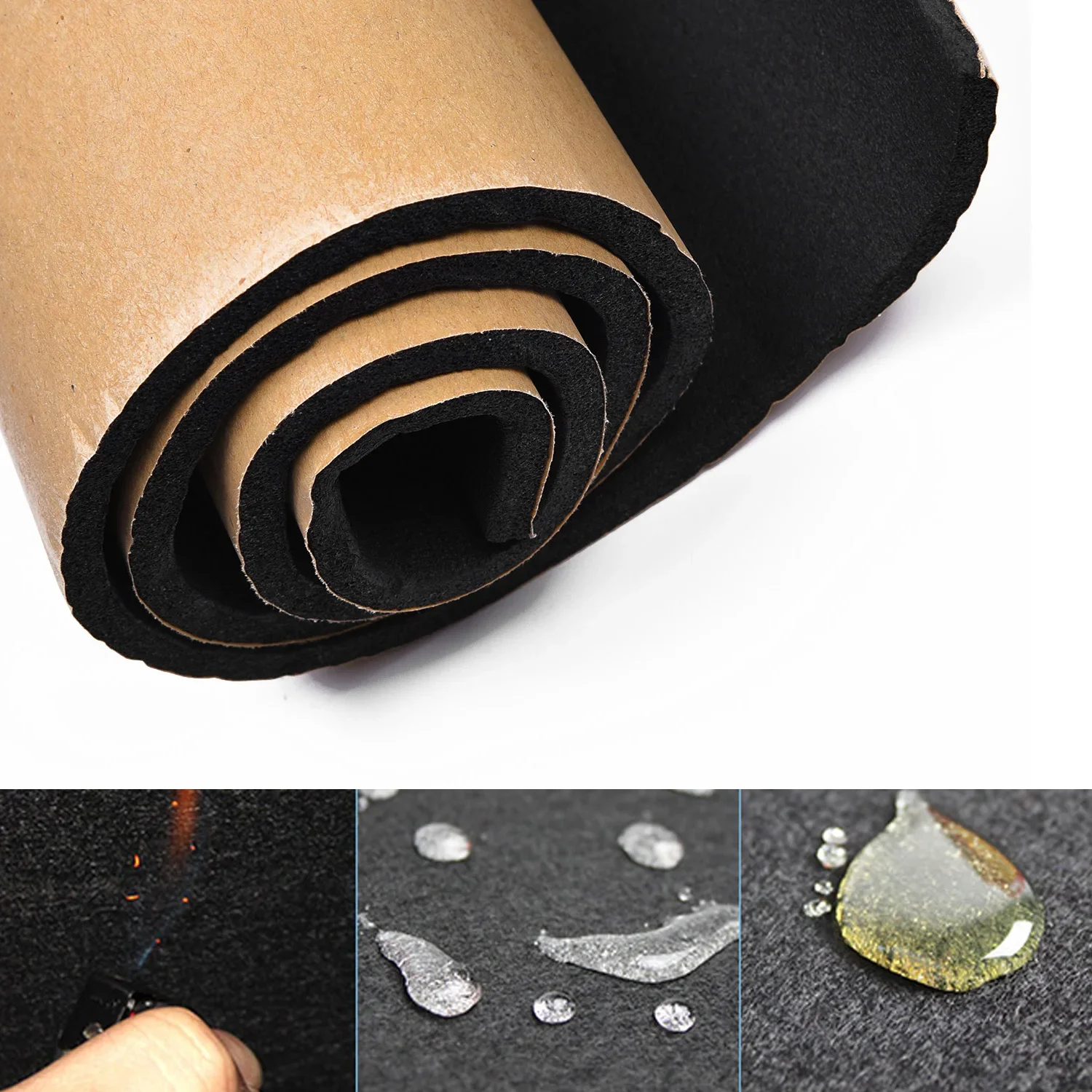 30*50cm 5mm Car Sound Proofing Deadener Self Adhesive Foam Insulator Cotton High-density & High-quality Foam, Stronger Noise Per