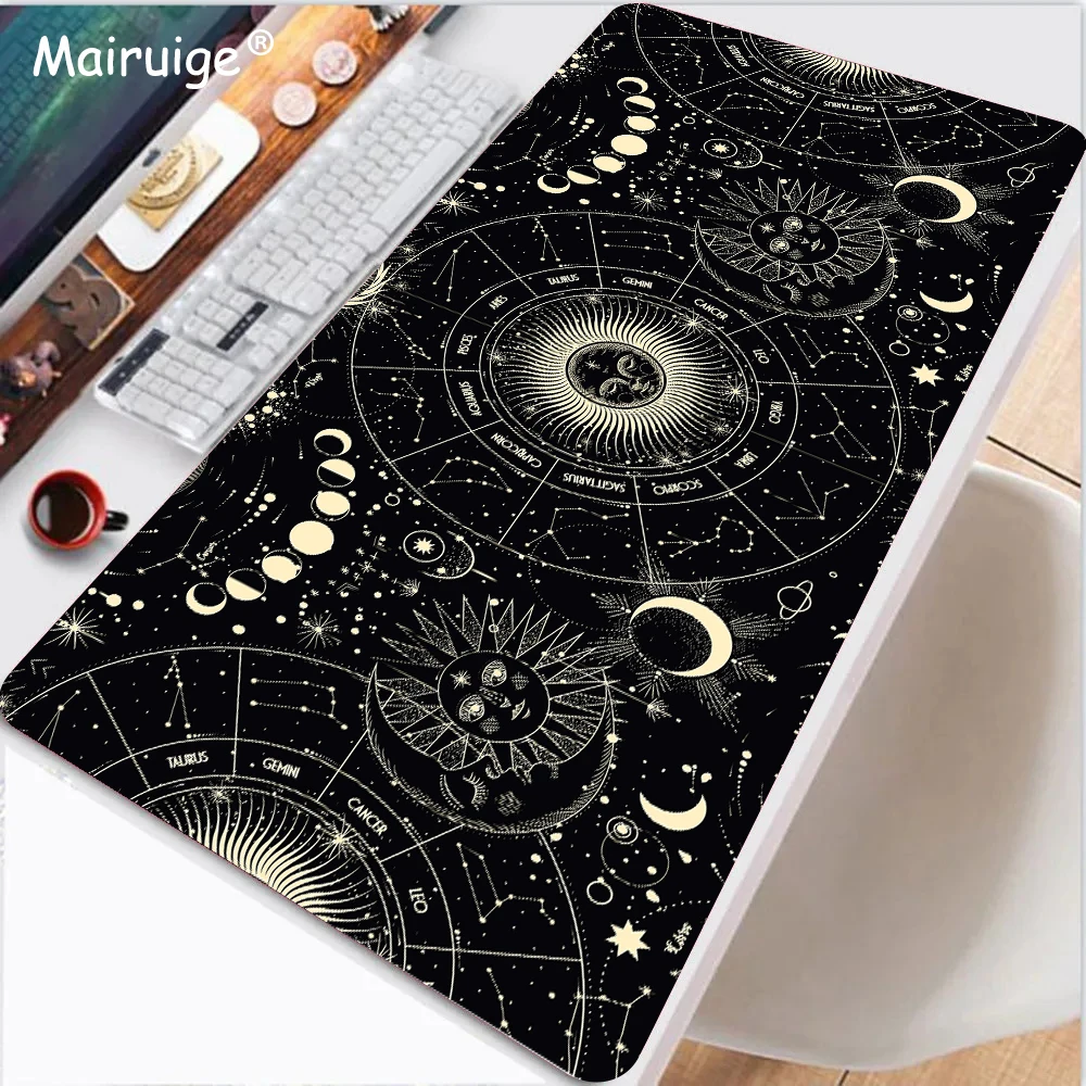 Mouse Pad Moon Phases Tarot Cards Extended Pad Offices Accessories Gaming Mats Desk Mat 90x40cm Mouse Carpet Table Cushion