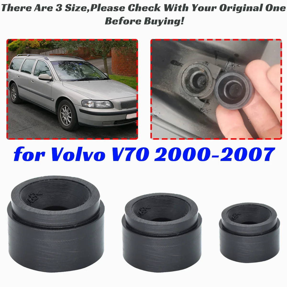 

Car Engine Cover Rubber Mounting for Volvo V70 2000-2007 Clips Push-on Connector Grommet Bushing Absorber Parts Accessories Kit