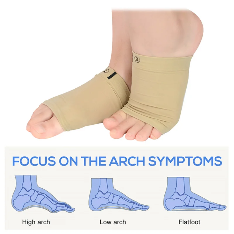 Arch Support Sleeve for Orthotic Plantar Fasciitis Cushion Silicone Massage Foot Sole Inserts Pad Flat Feet Pain Relieve Insoles