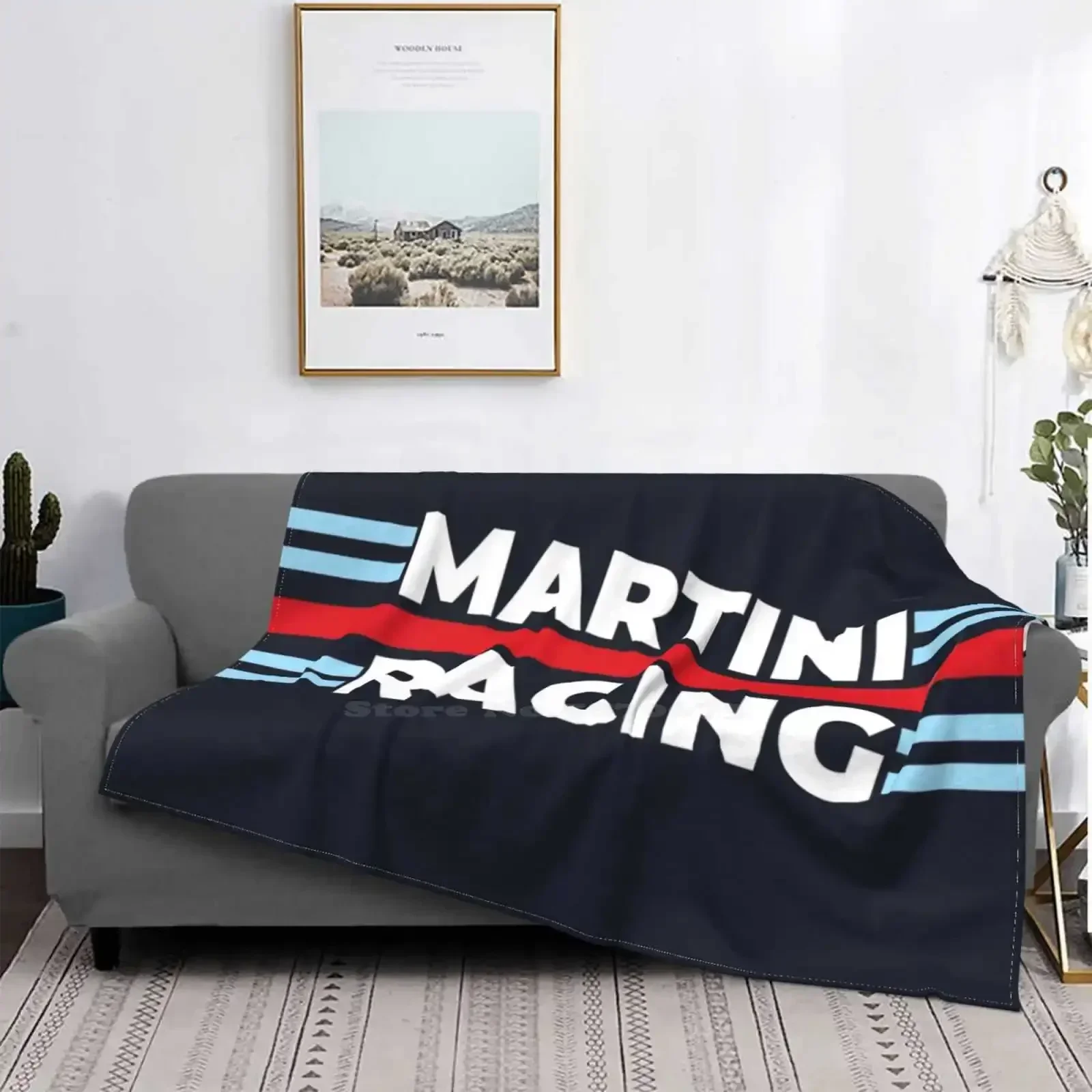

Фланелевое одеяло в стиле Martini Racing для уютного домашнего декора, автомобиля, коктейля, лабиринта