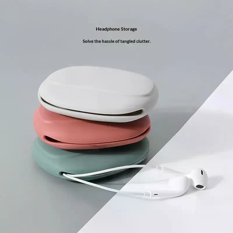 2PCS Silicone Cell Phone Cable Bag Data Cable Storage Box Travel Earphone Wire Key U Drive USB Rating Sauna