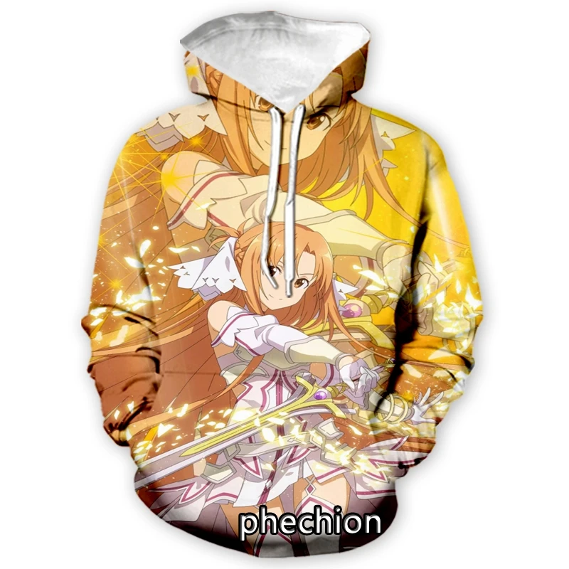 

phechion New Fashion Men/Women Yuuki Asuna 3D Print Long Sleeve Hoodies Casual Hoodies Men Loose Sporting Pullover A44