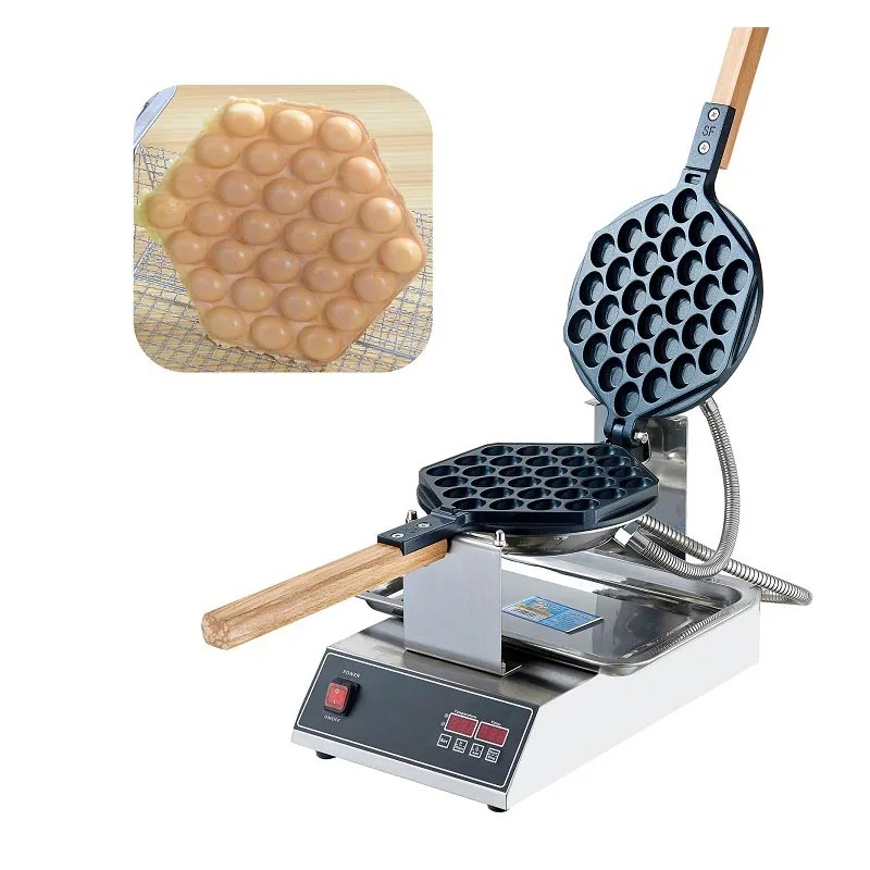 Smiling Face Egg Waffle Machine Commercial Night Market Electric Egg Waffle Pot Mold Hong Kong Style Egg Waffle Machine Stall