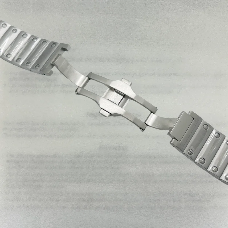 21mm Silver Watchband for Carter Seko Santos WHSA0007 WSSA0009 Whsa0010 Men Watch Strap Stainless Steel Accessories No Logo Band