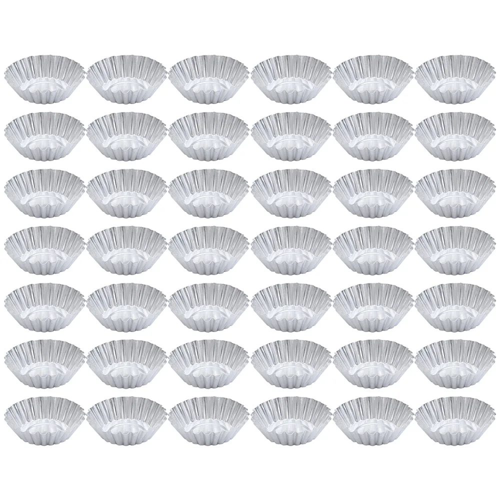 

46 pcs Egg Tart Mold Aluminum Alloy Baking Cups Thick Reusable Cupcake Muffin Tray Mini Pans for Cakes Chocolate
