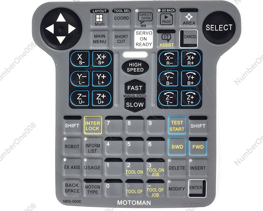 

NKS-000E Membrane Keysheet Keypad Film for Yaskawa Robot Teach Pendant Motoman NKS-000E Front Overlay Foil