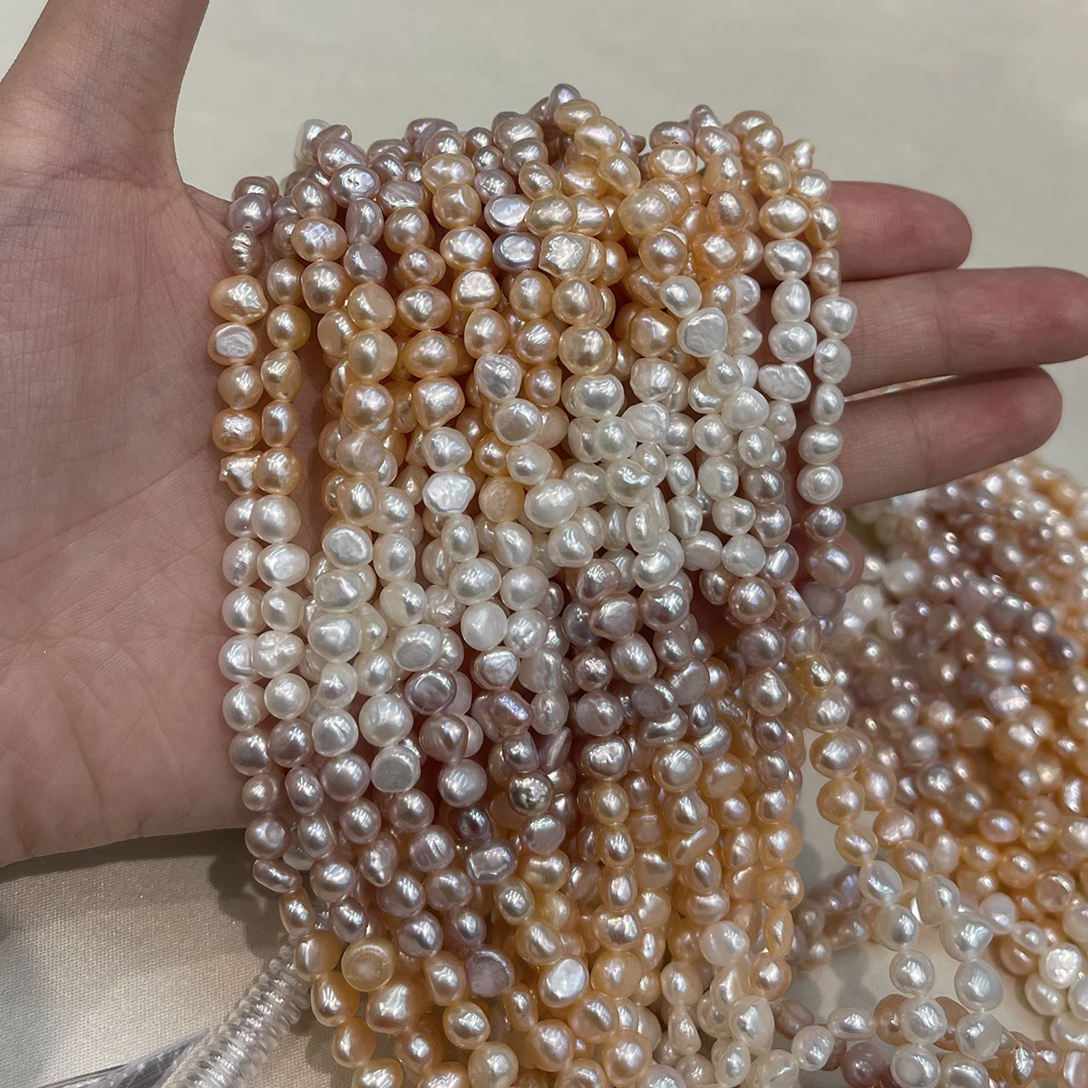 DIY Nugget-Perle Natürliche Süßwasserperle 6-7mm für Schmuckherstellung DIY Halskette Armband Ketten Ohrringe Zubehör – Detail 1
