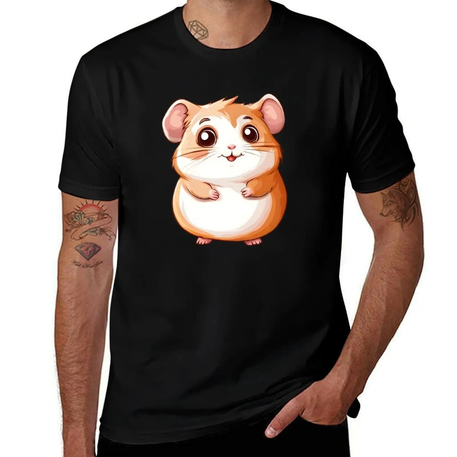 

cute hamster T-Shirt essential t shirt luxury designer graphic t shirt vintage plain mens cotton t shirts