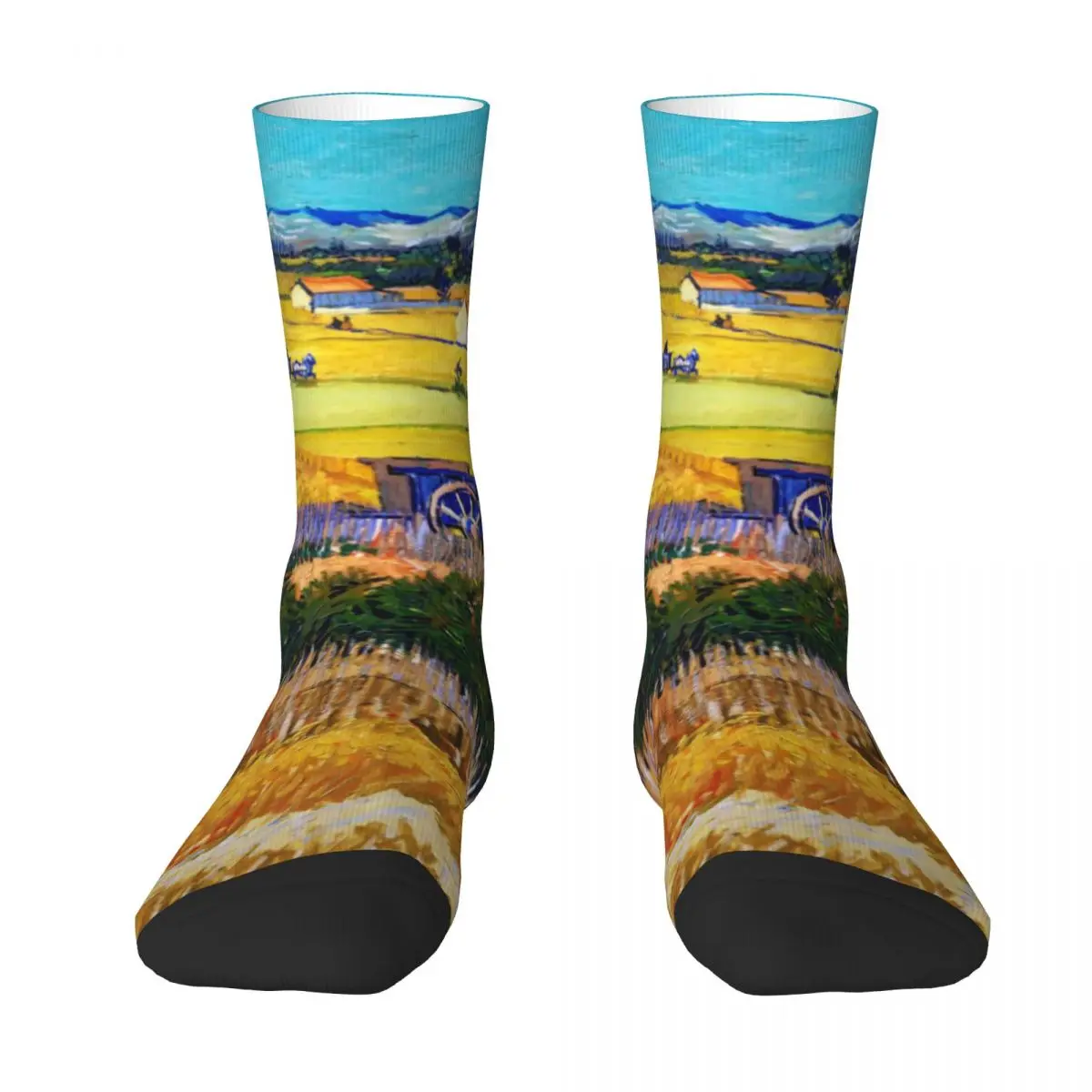 Van Gogh Stockings Autumn Countryside Printed Leisure Socks Spring Anti Skid Socks Women Running Quality Socks