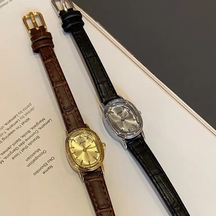 

Новые женские роскошные часы, модель 2026 года, высококачественные и элегантные, винтажные коричневые часы для женщин, модные кварцевые наручные часы.
