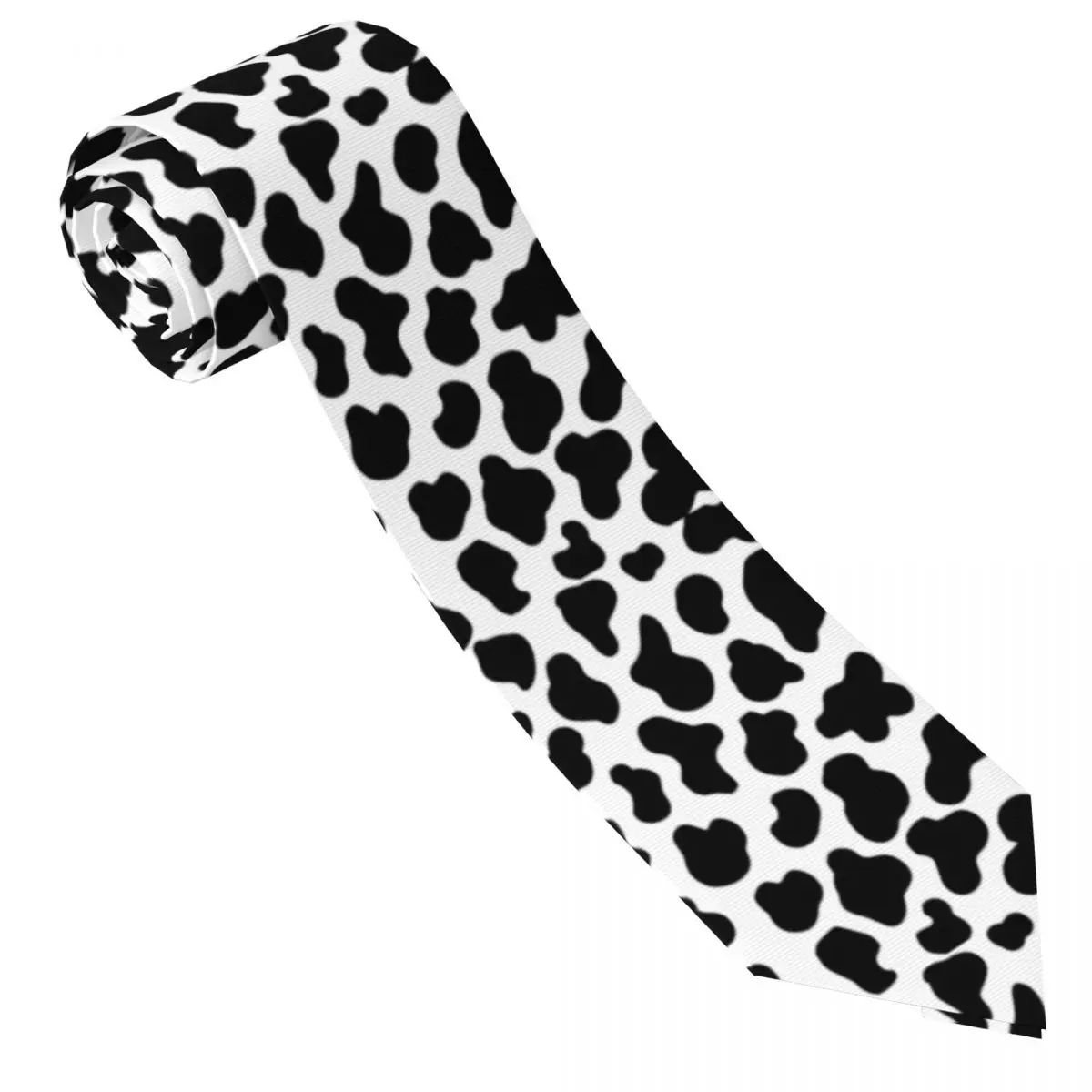 Custom Cow Print Pattern Neck Ties Men Printed Necktie Animal Skin Four Seasons Fashion Tie Necktie For Birthday Gift