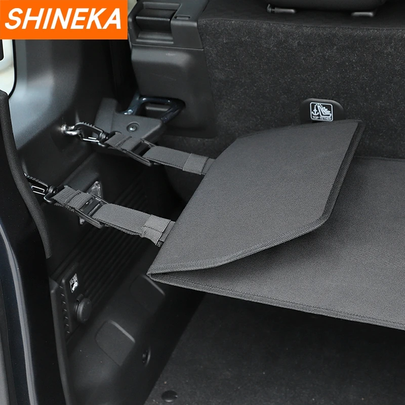 SHINEKA Rear Trunk Curtain Cover Storage Bag Net Organizer for Suzuki Jimny 4 Door 2019 Up Stowing Tidying Interior Accessories