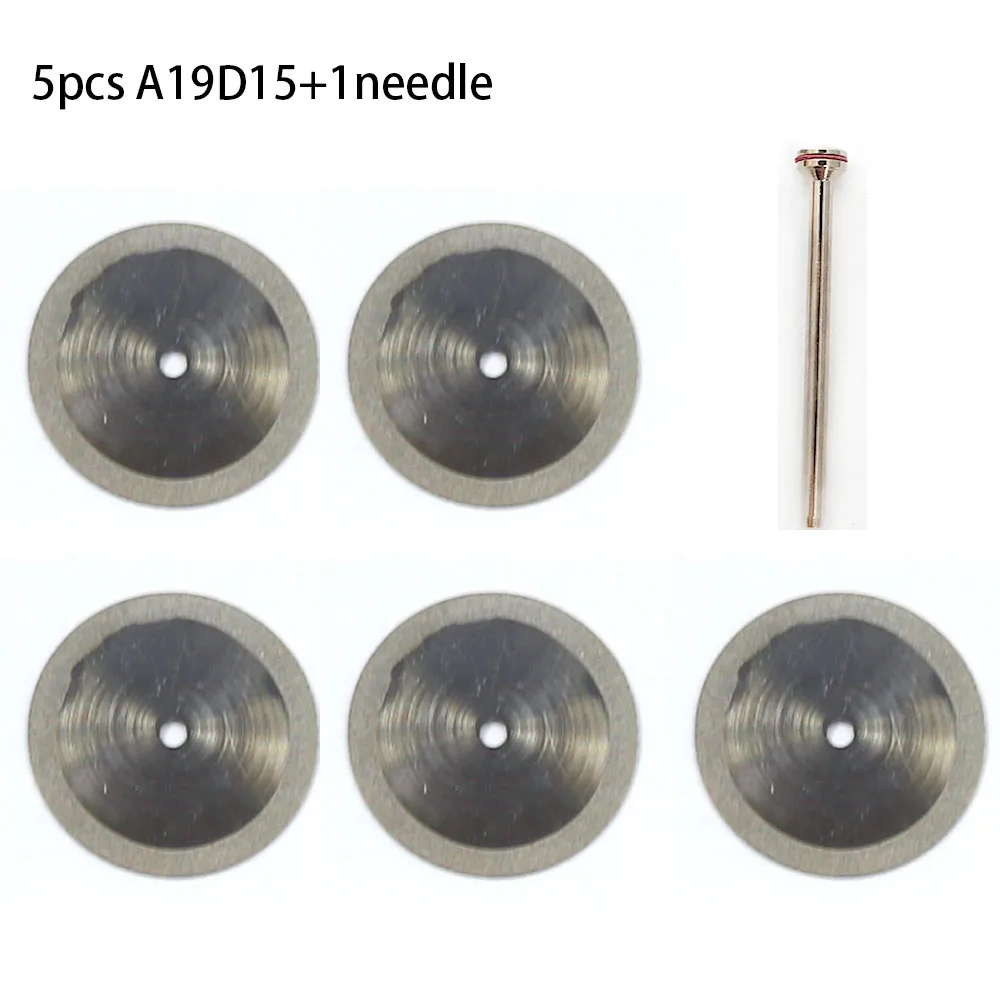 5pcs/set of Dental Extra Thin 0.15mm Double Sided Extra Fine Diamond Disc Diameter 13-22mm with One Connecting Shank