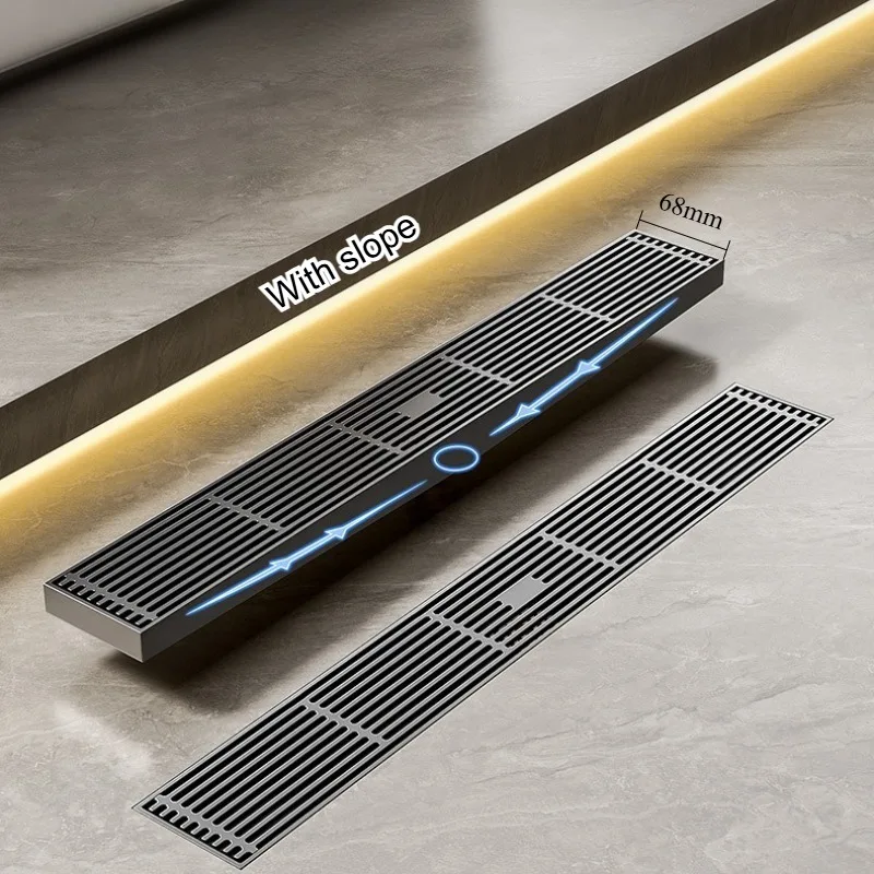 68MM broadband slope floor drain toilet 304 stainless steel high drainage capacity anti odor and insect floor drain