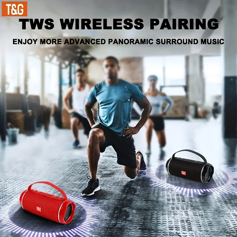 TG116C Tragbarer Outdoor-Lautsprecher, kompatibel mit kabellosen Geräten, niedlicher kleiner Würfellautsprecher, Musikplayer, unterstützt USB/TF/FM-Radio. – Detail 8