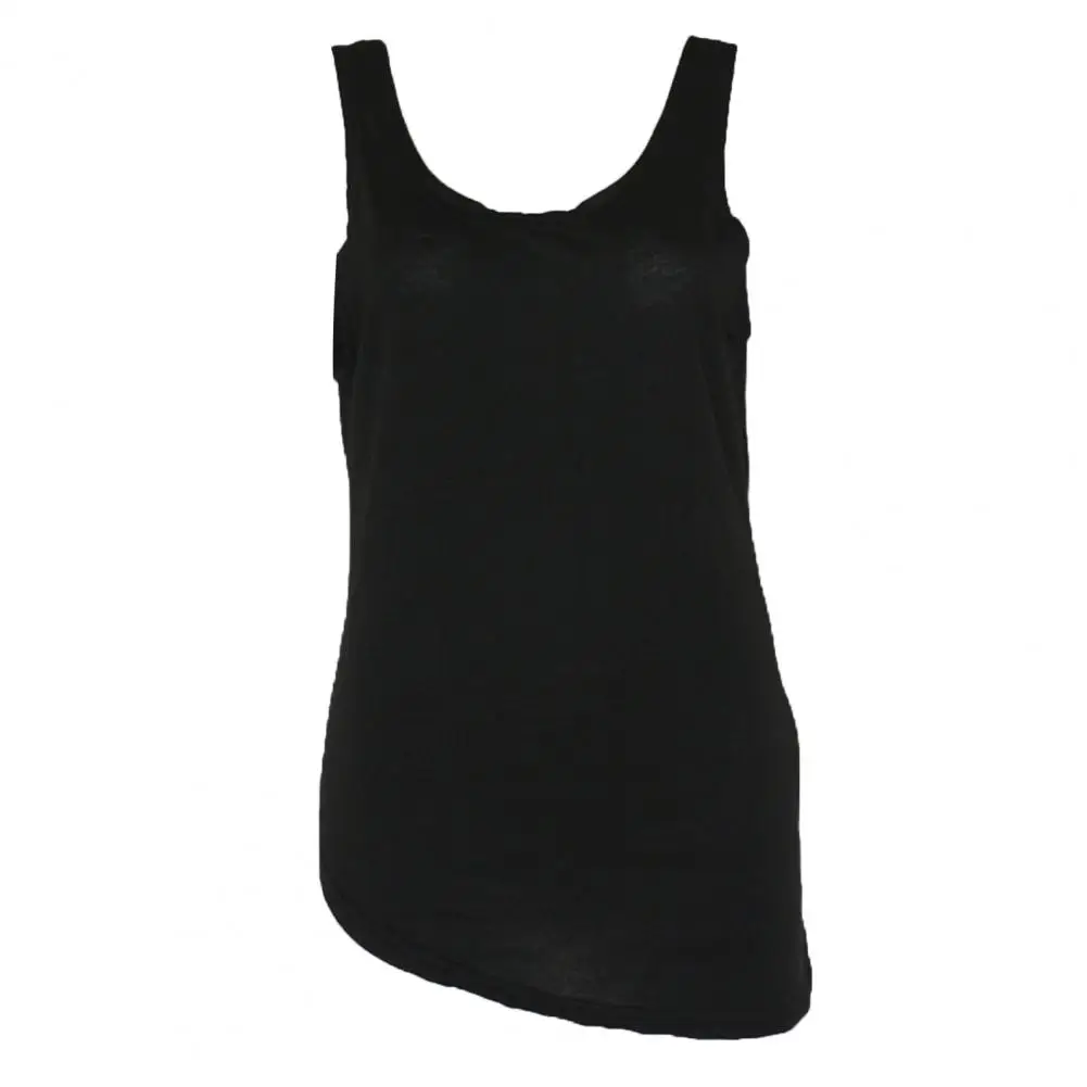 Kaus rompi atraktif atasan Patchwork silang punggung musim panas blus wanita tanpa lengan untuk rapat